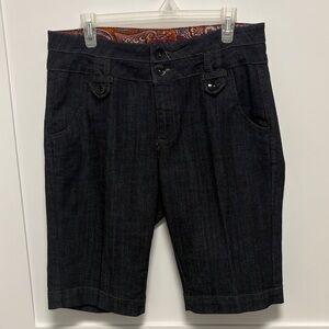 one 5 one Dark Blue Denim Women's Jean Shorts